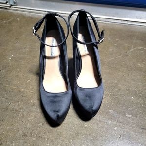 Satin Platform Pumps